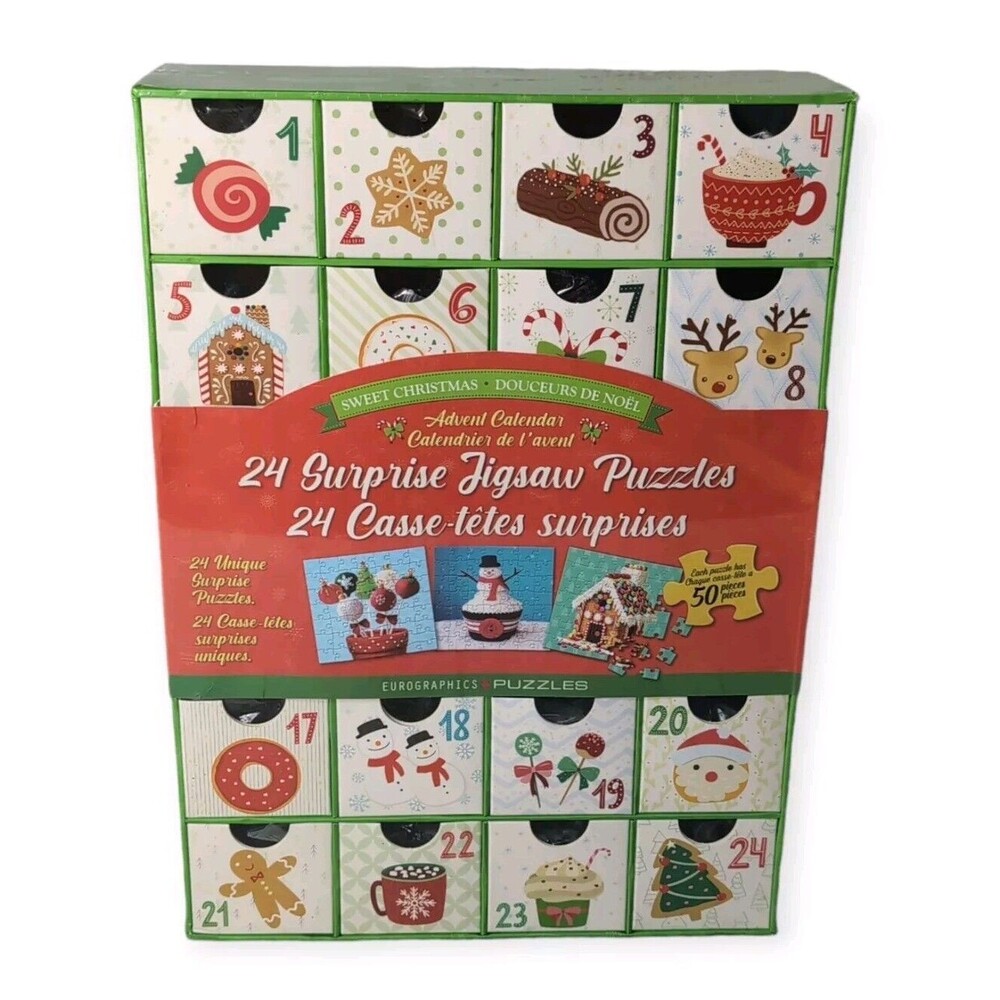 Christmas Advent Calendar 24 Days 50 Piece Puzzles Eurographics Gift Holiday